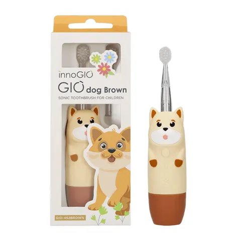 Soniczna szczoteczka dla dzieci GIOdog Brown / InnoGIO