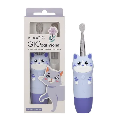 Soniczna szczoteczka dla dzieci GIOcat Violet / InnoGIO