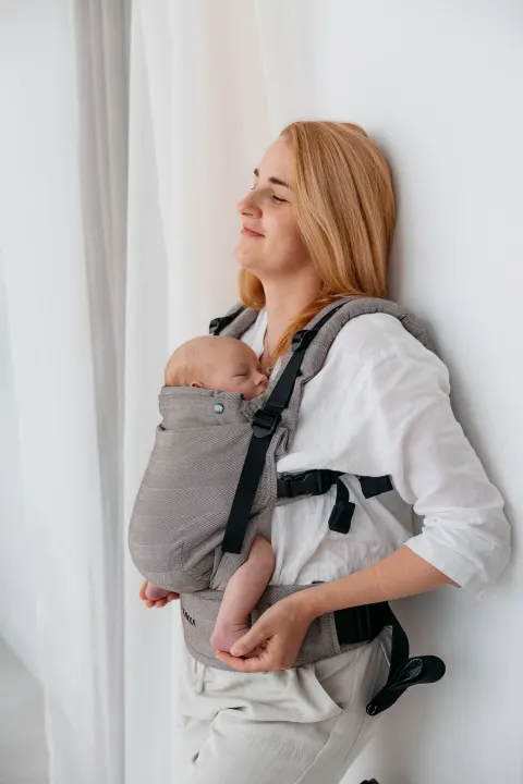 Kavka multi-age PRO straciatella herringbone bamboo - nosidło klamrowe regulowane