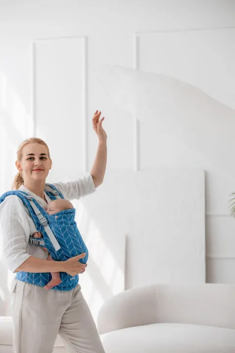 Kavka muti-age PRO santorini braid bamboo SILVER - nosidło klamrowe regulowane