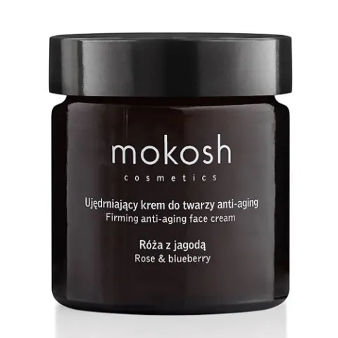 Mokosh Ujędrniający krem róża z jagodą 60 ml + Nawilżający żel do mycia ciała i dłoni 50 ml GRATIS!