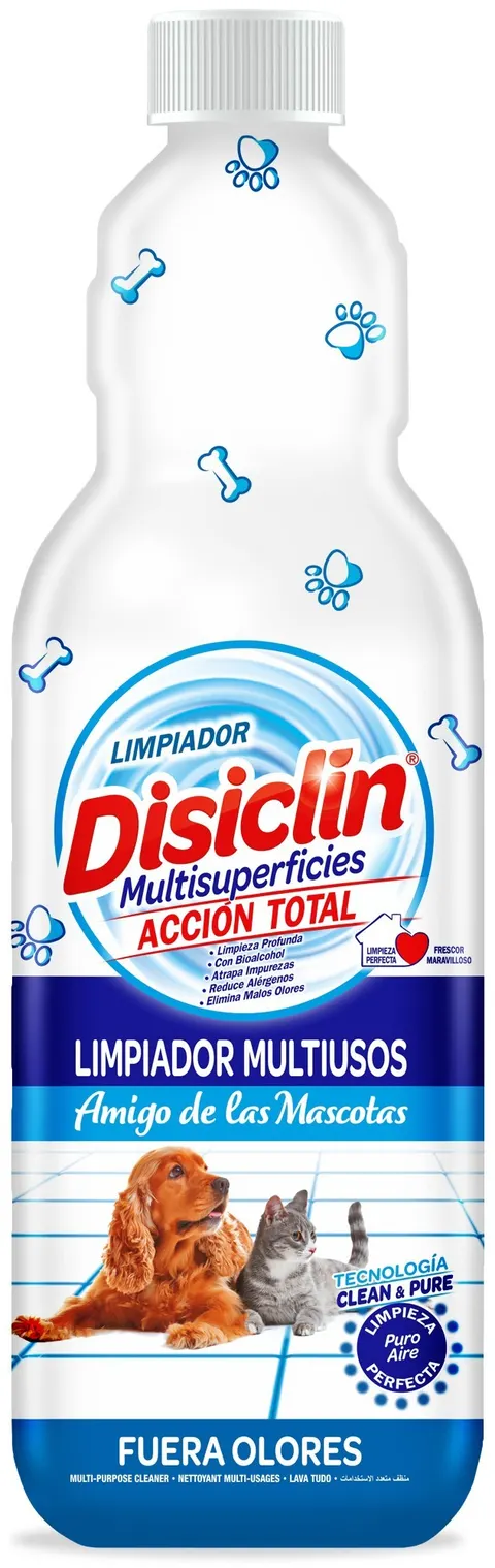 DISICLIN Accion Total Płyn do powierzchni i podłóg koncentrat perfumowany Mascotas 1000 ml