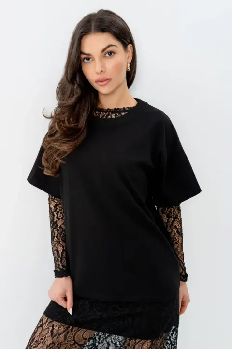 T-Shirt damski LOOKS WE LOVE czarny Bopoco