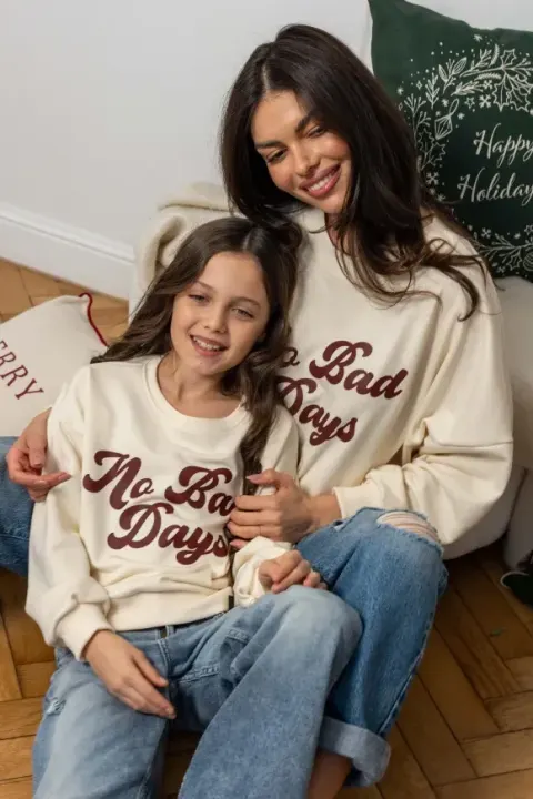 Bluza dziecięca NO BAD DAYS ecru All For Kids & Bopoco
