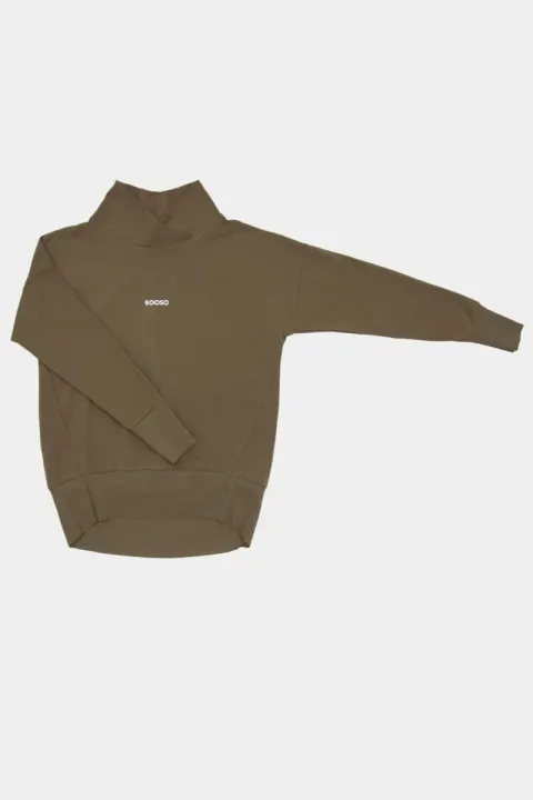 Bluzka 006 COLLAR LONGSLEEVE khaki booso