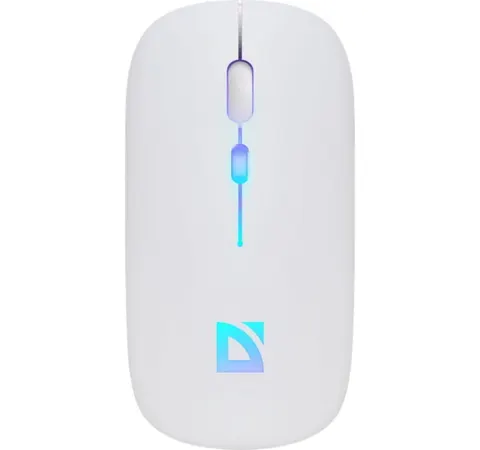 Defender Mysz bezprzewodowa silent click TOUCH MM-997 akumulator 800/1200/1600 DPI biała