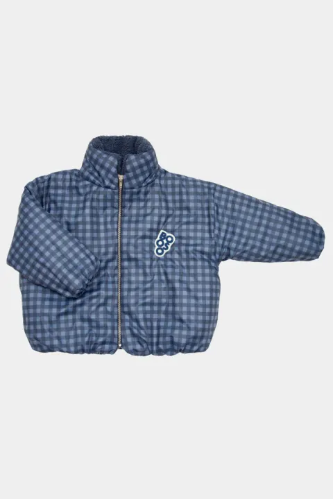 Kurtka 507 BLUE WIDE CHECKED COAT booso
