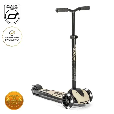 Highwaykick 5 LED Hulajnoga trójkołowa balansowa ze świecącymi kółkami 5+ Ash, SCOOTANDRIDE