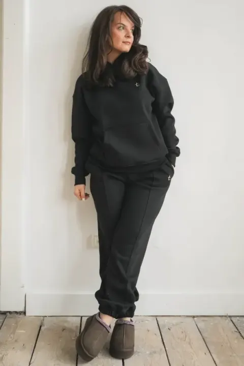 Spodnie ocieplane Damskie WINTER Czarne Black TUSS