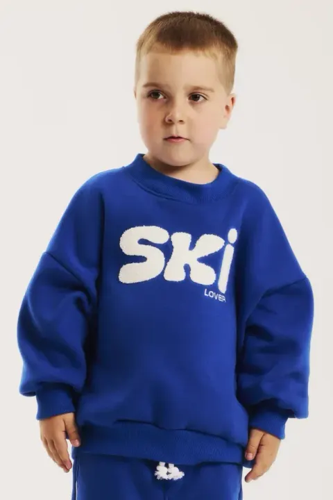 Bluza ocieplana ALPINE CHILL SWEATSHIRT CORNFLOWER Minikid