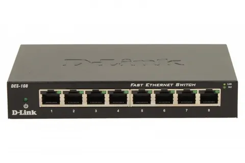 D-Link Switch 8-port 10/100 Metal Housing