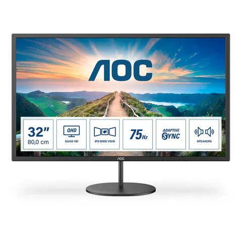 Monitor AOC Q32V4 31,5" QHD IPS 75 Hz Adaptive Sync VESA 100 x 100 Głośniki