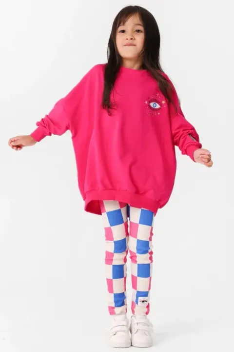 Legginsy RIB prążkowane PASTEL CHECKER Hey Popinjay!