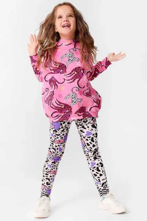 Legginsy RIB prążkowane CATS DOTS Hey Popinjay!