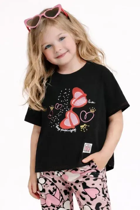 T-shirt Classic WILD LOVE BLACK Hey Popinjay!