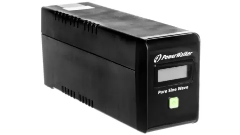 PowerWalker Zasilacz awaryjny line-interactive 600VA 2X PL 230V, pure sine wave, RJ11/45 IN/OUT, USB, LCD