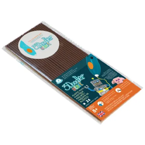 Zapasowe wkłady Filament Eko 2.5mm 24 sztuki Coco Brown 3Doodler Start Plus ECO-11