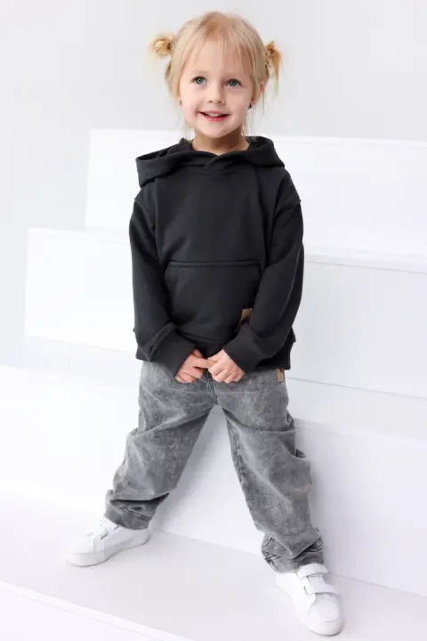 Spodnie Jeans Baggy Light Grey – Luźne Jeansy Dziecięce TUSS