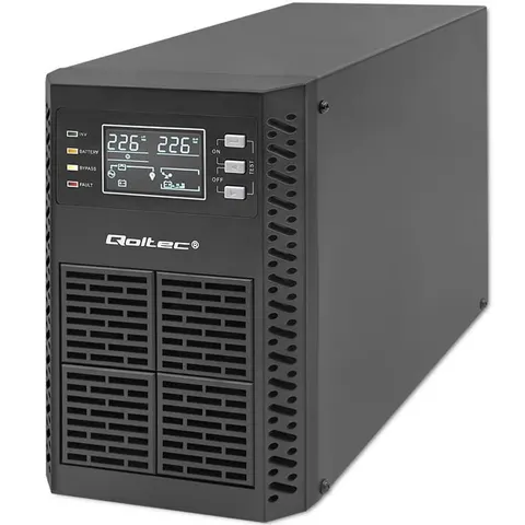Zasilacz awaryjny Qoltec UPS Power Factor 1.0 1kVA/1000W On-Line LCD EPO USB