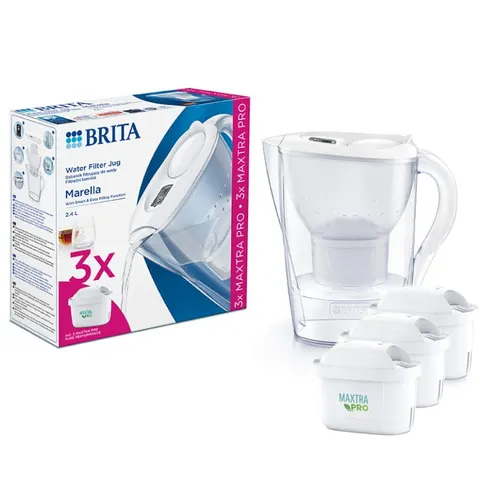 Brita Dzbanek filtrujący 2,4l Marella+3 wkłady PRO Pure Performance biały