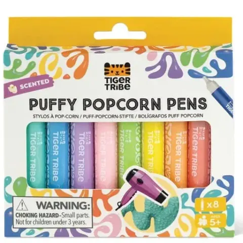 Pachnące Pisaki Popcornowe 3D 5 lat+ Tiger Tribe 7-0170