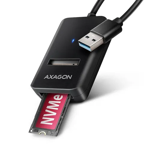 AXAGON ADM2-AM Adapter USB3.2 Gen 2 M.2 NVMe/SATA SSD 10Gbps kabel USB-A 10cm