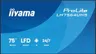 IIYAMA Monitor 75 cali LH7564UHS-B1AG, 24/7,VA,ANDROID14,4K,500cd,5000:1, 2xHDMI ,USB-C,RJ45, RS-232c, IR, 2x10W, 2xUSB, UCHWYT ŚCIENNY,iiSignage2,