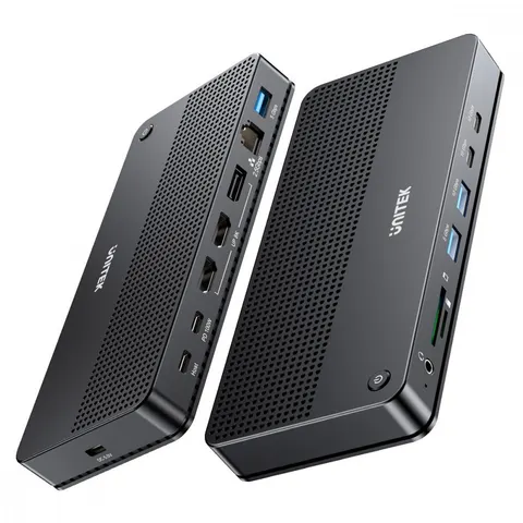Unitek Stacja dokująca 13w1 USB-C, HDMI 2.1,DP 2.0,RJ45,10GBPs;D1104A01