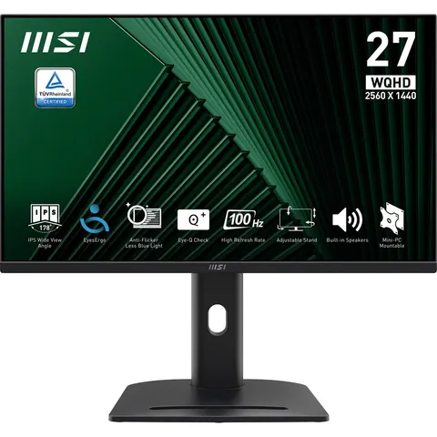 MSI Monitor PRO MP275QPG 27 cali LED/WQHD/Flat/100Hz/Black