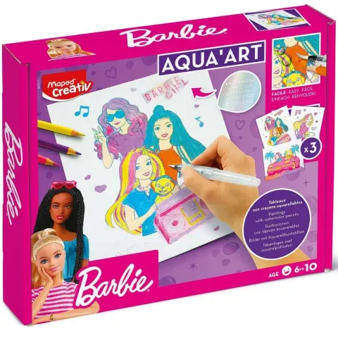 Aqua Art Obrazy akwarelowe motyw Barbie 6 lat+ Maped Creativ 907073