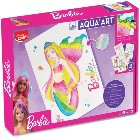 Aqua Art Obrazy akwarelowe motyw Barbie 6 lat+ Maped Creativ 907063
