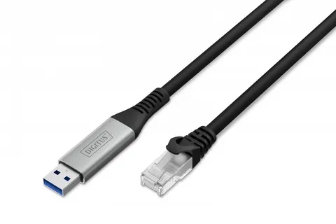Digitus Kabel adapter USB-A - RJ45 Kat. 6A S/FTP, 1 Gbit/s, USB 3.2 Gen1, LSZH, 3m