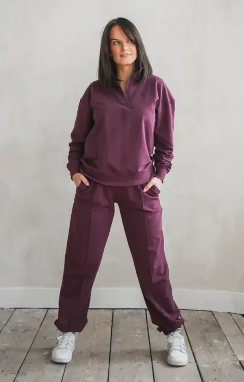 Spodnie damskie Loose Bordo TUSS