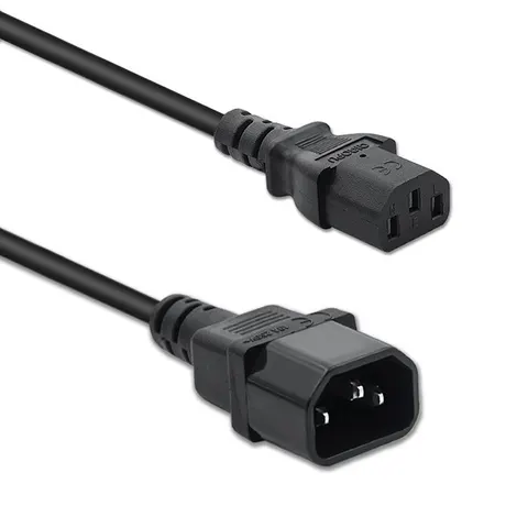 Qoltec Kabel zasilający do UPS | IEC C13/C14 | 3x1.0mm2 | 1.5m