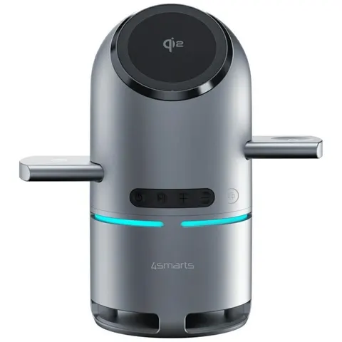 4smarts Stacja ładująca ChargeBot Sound Qi2 Szara