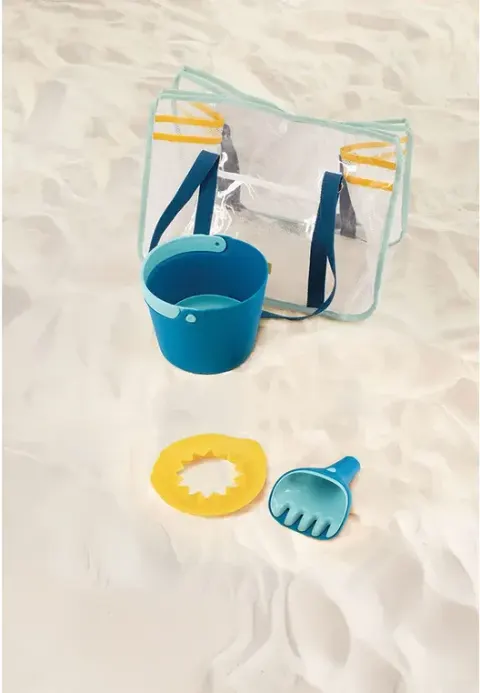 Zestaw zabawek plażowych w torbie z siateczkowym dnem Ocean 10 m+ QUUT 175636