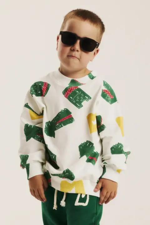 GATOR SWEATSHIRT bluza dziecięca z nadrukiem krokodyli MINIKID