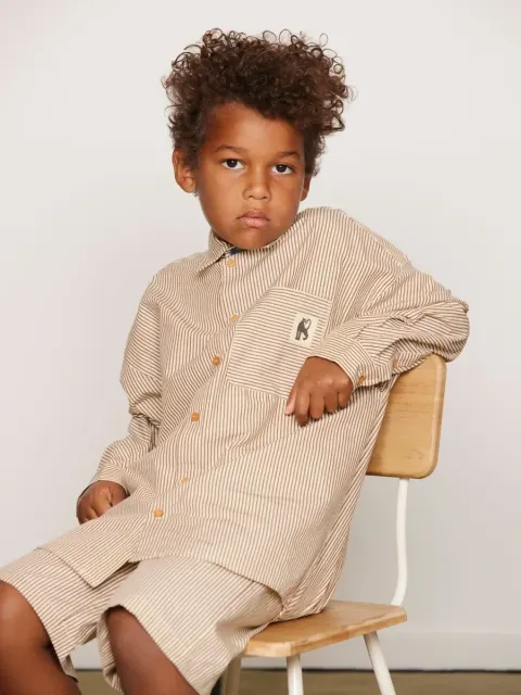 Mini Rodini Poplin Woven Shirt – koszula dziecięca w paski organic cotton GOTS