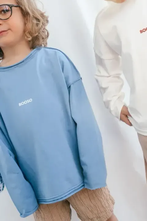 Bluzka 007 BOXY LONGSLEEVE BLUE booso