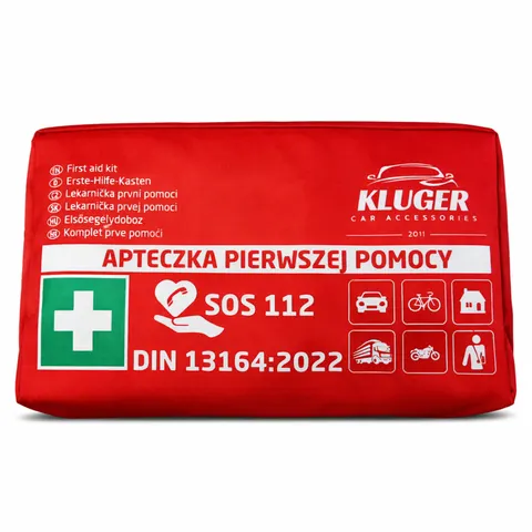 Apteczka samochodowa pierwszej pomocy DIN 13164 nylon KLUGER