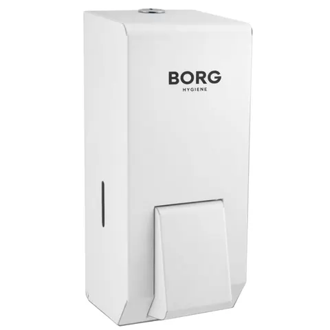 Dozownik stalowy BORG PREMIUM do mydła w płynie 900 ml Biały