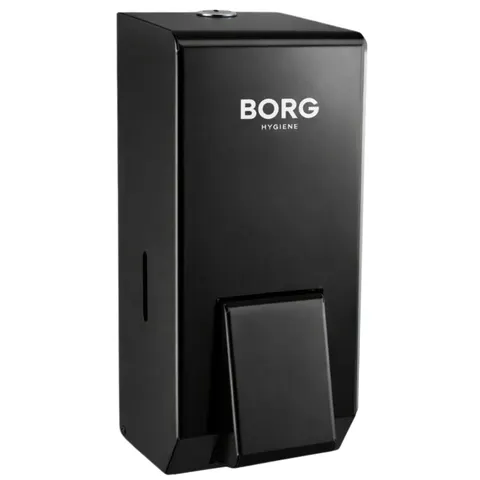 Dozownik stalowy BORG PREMIUM do mydła w płynie 900 ml Czarny