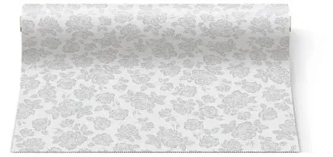 BIEŻNIK FLIZELINOWY Paw Airlaid SUBTLE ROSES SILVER