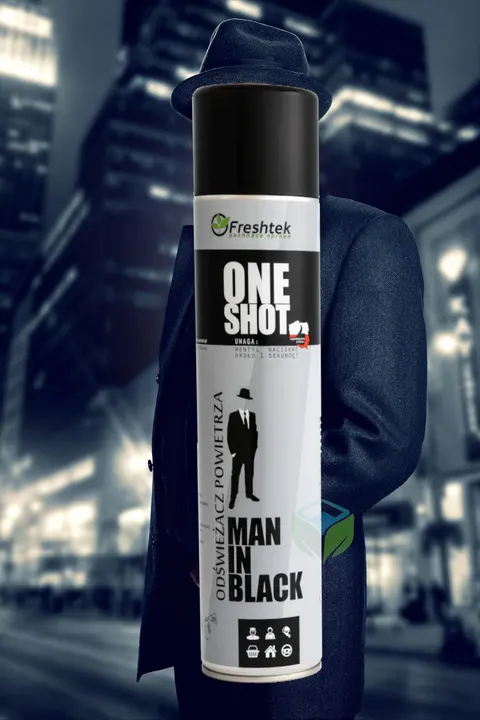 Freshtek One Shot Man in Black – odświeżacz powietrza, męskie perfumy 600ml