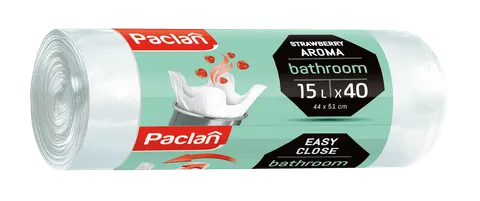 Worki zapachowe na śmieci do łazienki PACLAN truskawka 15Lx 40szt.
