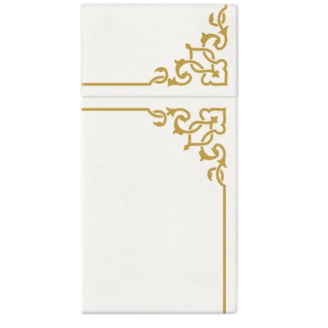 Kieszonki na sztućce Airlaid 40x40 Paw Flizelinowe ELEGANT FRAME