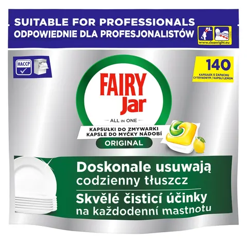 Fairy Professional kapsułki do zmywarki 140 szt AIl in One Cytrynowe