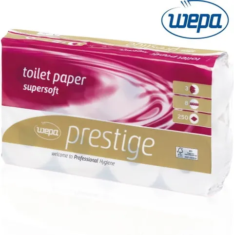WEPA Trzywarstwowy papier toaletowy.Doskonale r miękki - 8 rolek