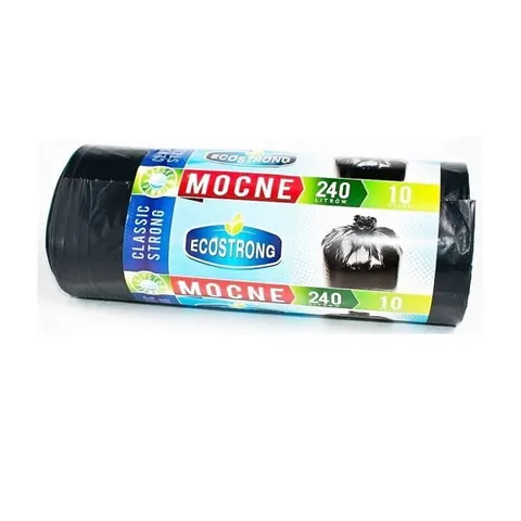Worki na śmieci LDPE Eco Strong mocne 240 L op. 10 szt. czarne