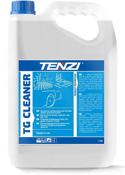 TENZI TG Cleaner 5l Usuwanie zabrudzeń ze smoły i kleju z karoserii pojazdów